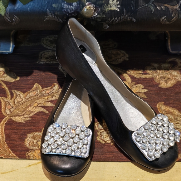 Kate Spade Black Flats with Crystal Embellishment - Picture 6 of 8